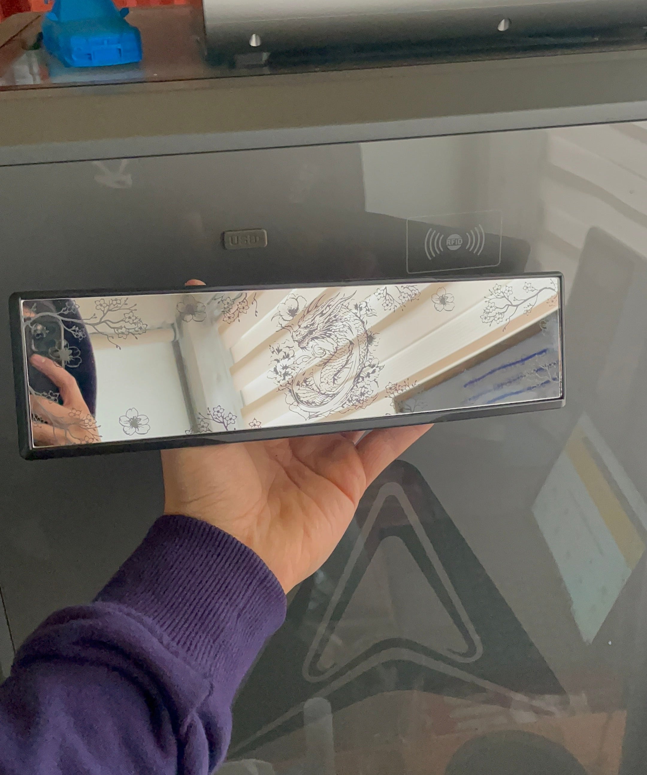 🌸Adaptable Rearview Mirror “Dragon/Sakura”🌸