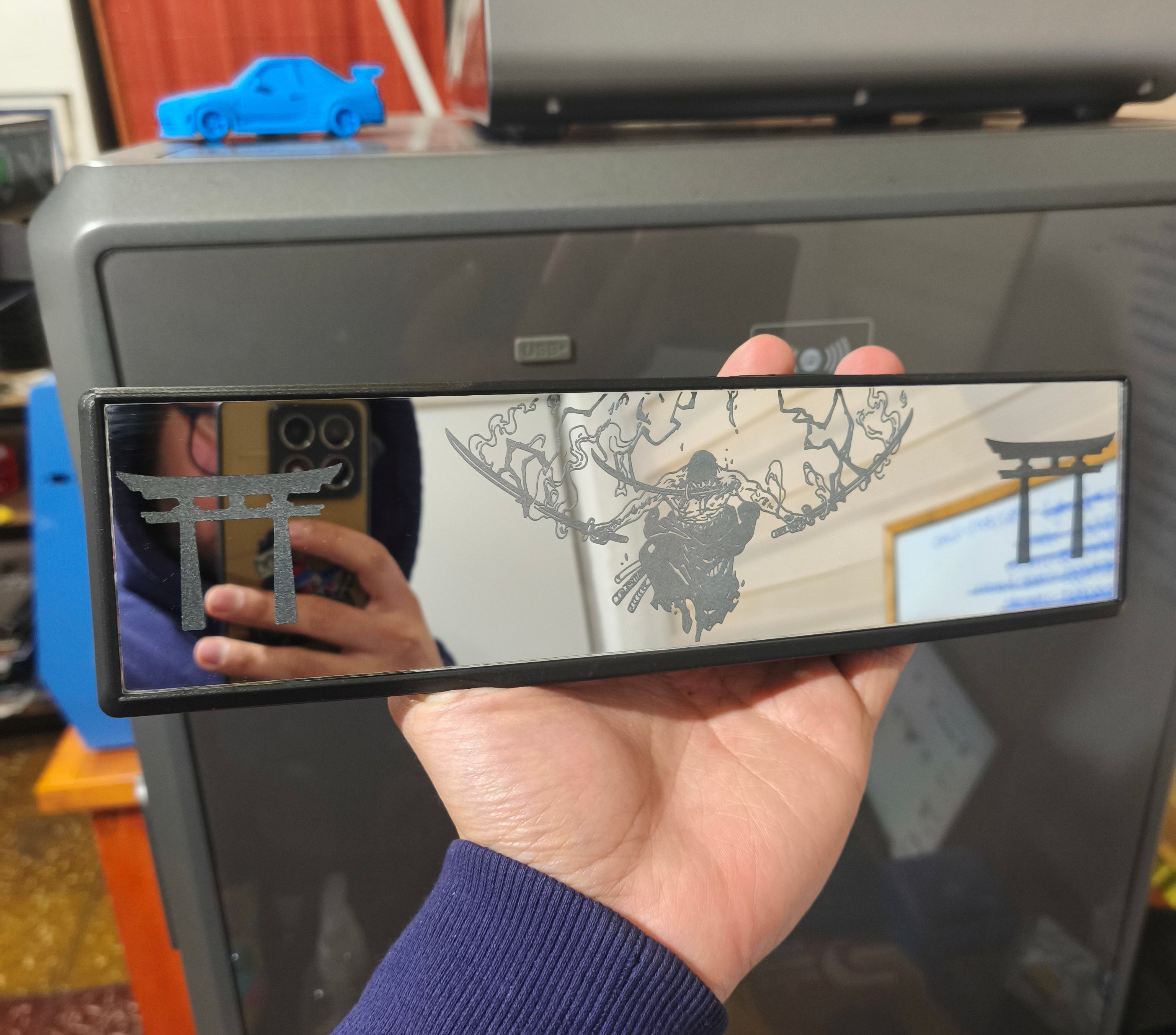 🏴‍☠️🟢Espejo Retrovisor Adaptable “ZORO"🏴‍☠️🟢